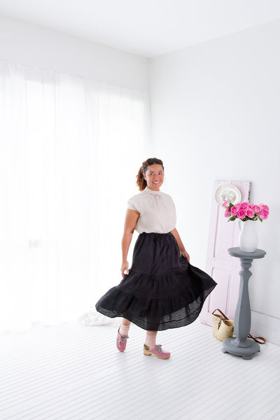 【NONCODE】Hoaen Unbal Tiered Skirt TieredA-