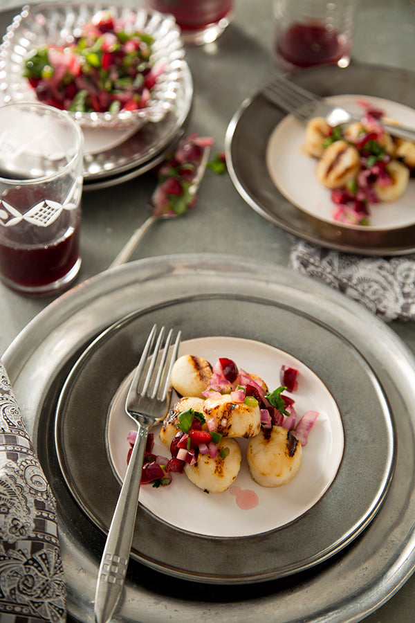 Grilled Scallops and Cherry Salsa