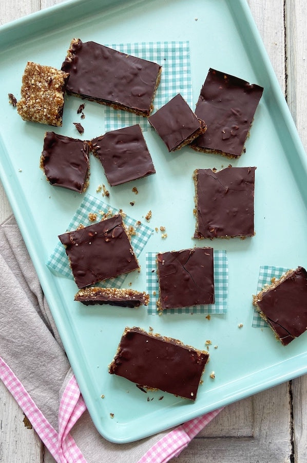Chocolate Covered Date Nut Squares