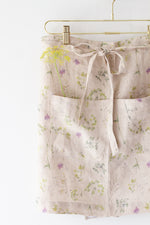CAFE APRON IN HERB LINEN